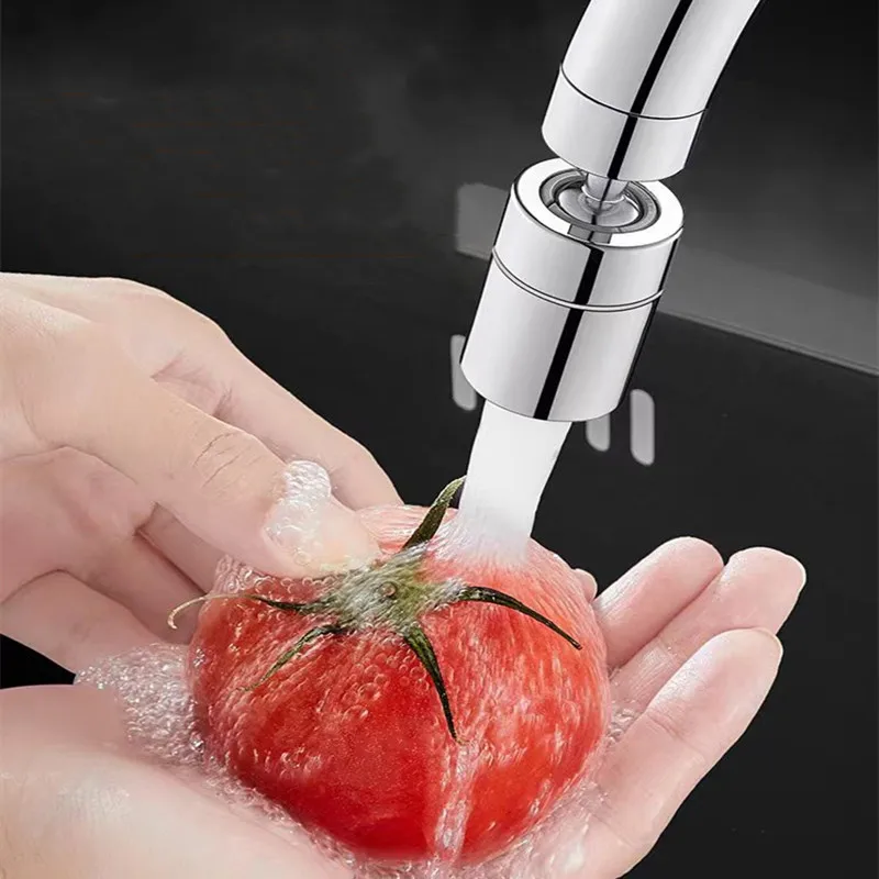 360° Swivel Faucet Spray Head Kitchen Tap Aerator Bathroom Rotatable Extension Faucet Filter Nozzle Dual Modes Water Saving