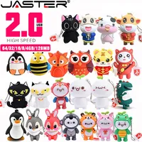 New Cartoon USB Flash Drive 64GB Cute Rabbit Pen Drive 32GB Cat U Stick 16GB Pendrive 8GB Penguin Memory Stick External Storage