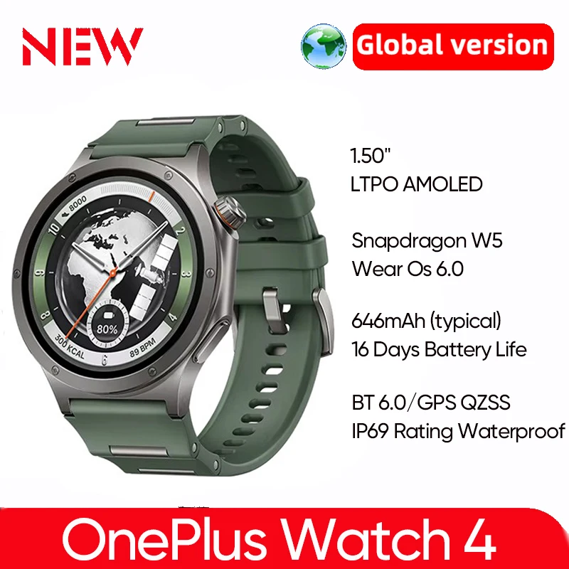 Global Version Oneplus Watch 4 Smart Watch Bluetooth 5.2