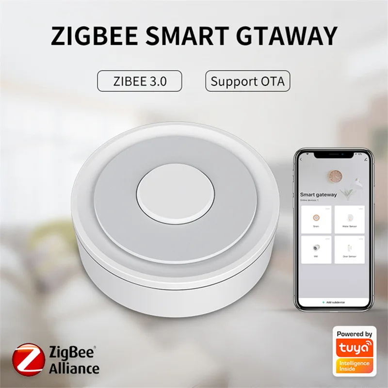 

HomeKit Zigbee Hub Gateway Smart Home WiFi Wireless Wired Bridge Tuya Smart Life Works with Apple HomeKit Alexa Google