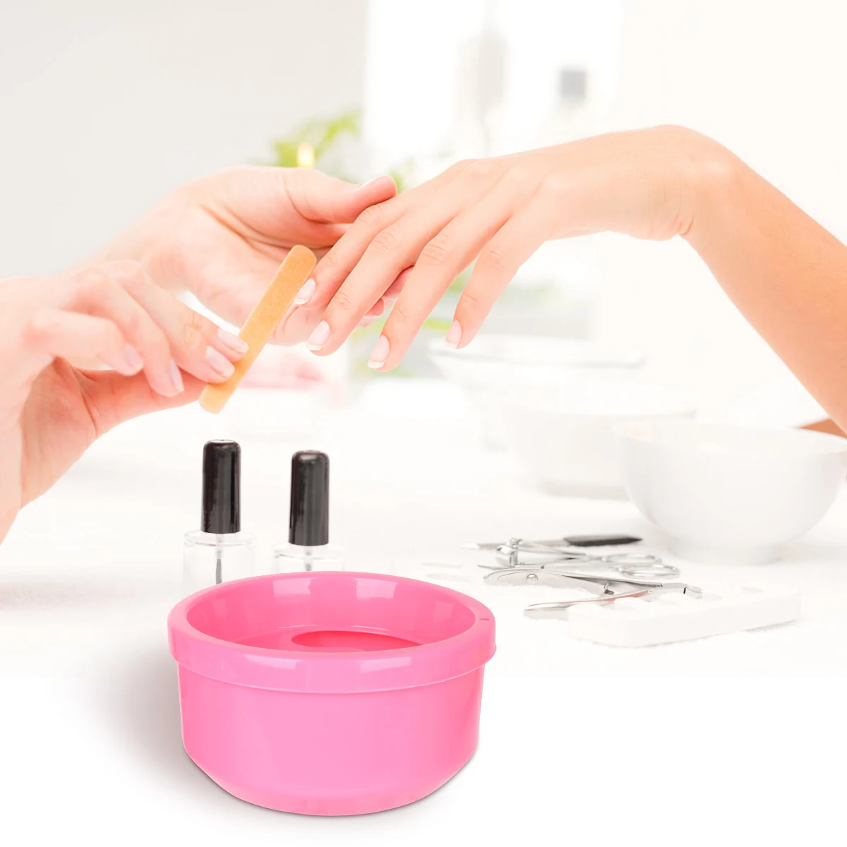 

4 Pcs Hand Soaking Bowl Manicure Bowls Dead Skin Removing Nail Art Soaker Spa Long Durable Use Treatment False Nails Cuticle