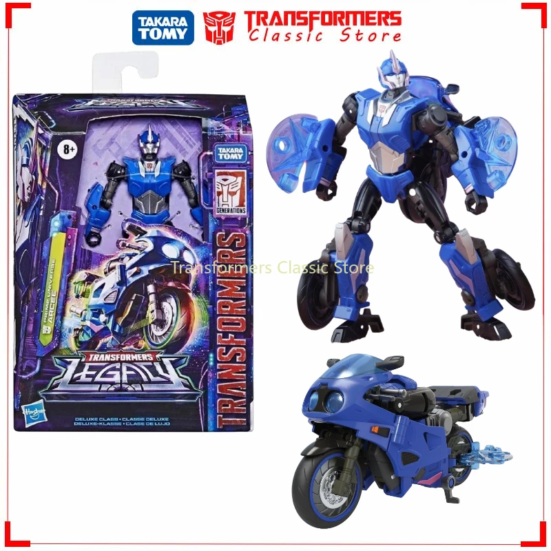 Takara Tomy-figuras de acción de Transformers, juguetes clásicos, Legacy Deluxe, clase 12CM, Prime Universe, Arcee, Cybertron, Autobots, en Stock