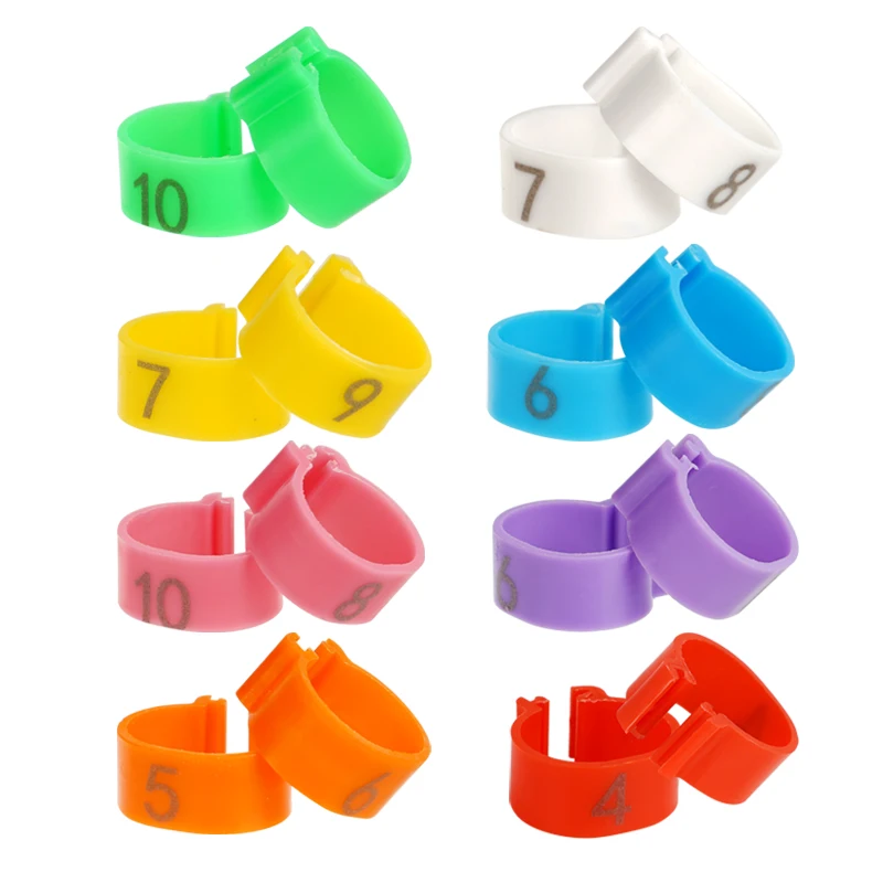 50Pcs 16/20Mm Chicken Duck Leg Rings with Number Animal Identification Tool for Poultry Sign Foot Loop Buckle Clip Farm Supplies view 3
