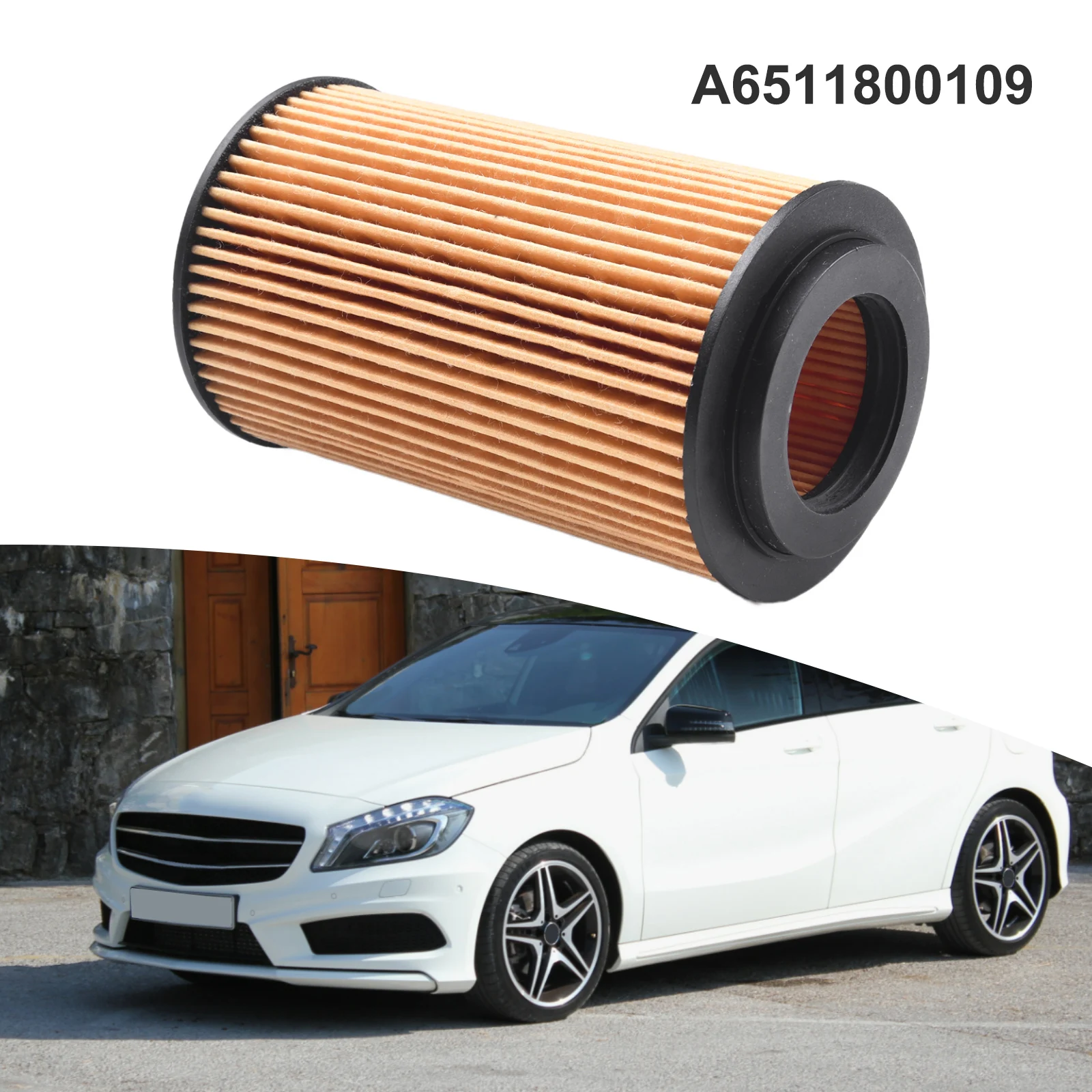 A6511800109 Oil Filter for Mercedes-Benz E-Class W212 GLK X204 ML W166 Sprinter C-Class W204 CLS C218 and W639