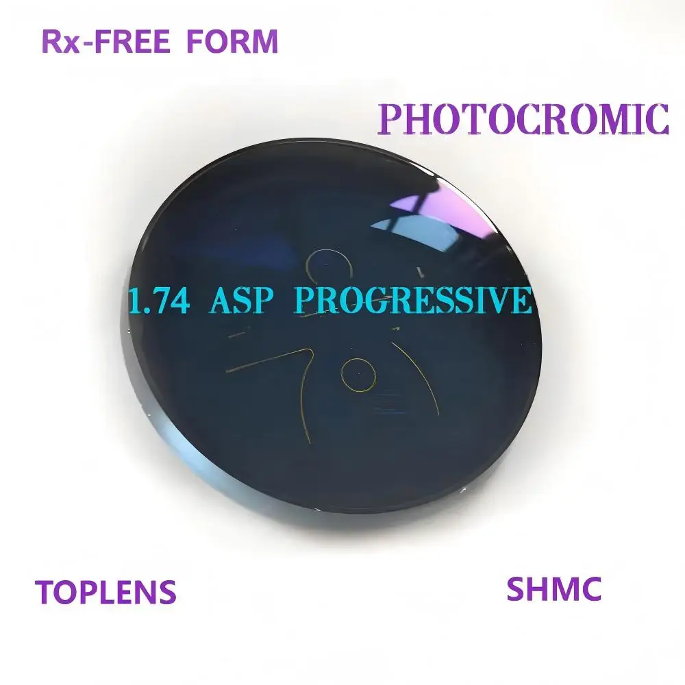 

1.74 ASP Фотохромные прогрессивные линзы с защитой от синего света SHMC — 1 пара (2 линзы) — полный комплект