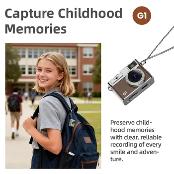 New Retro Mini Digital Camera Student Campus Card Machine Portable for Taking Photos and Videos Backpack Accessories 5