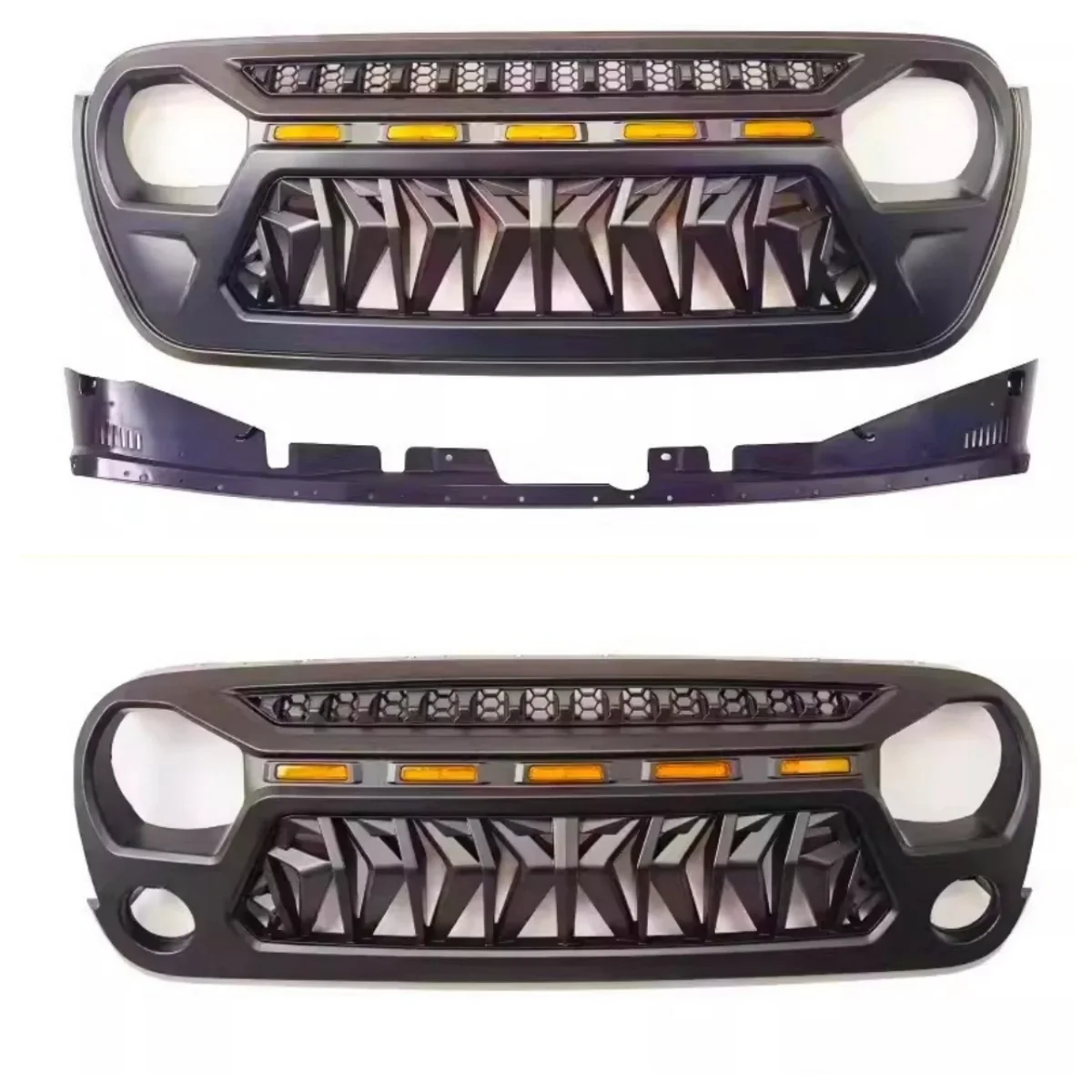 

LED Grill for Jeep Wrangler JL Renegade 1st 07-23 modified With light Grille Front bumper net Radiator Body kit Car Accessories