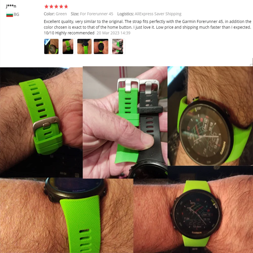 Funda de silicona suave deportiva para reloj inteligente Garmin Forerunner 45 45S, correa de muñeca de repuesto, accesorios portátiles