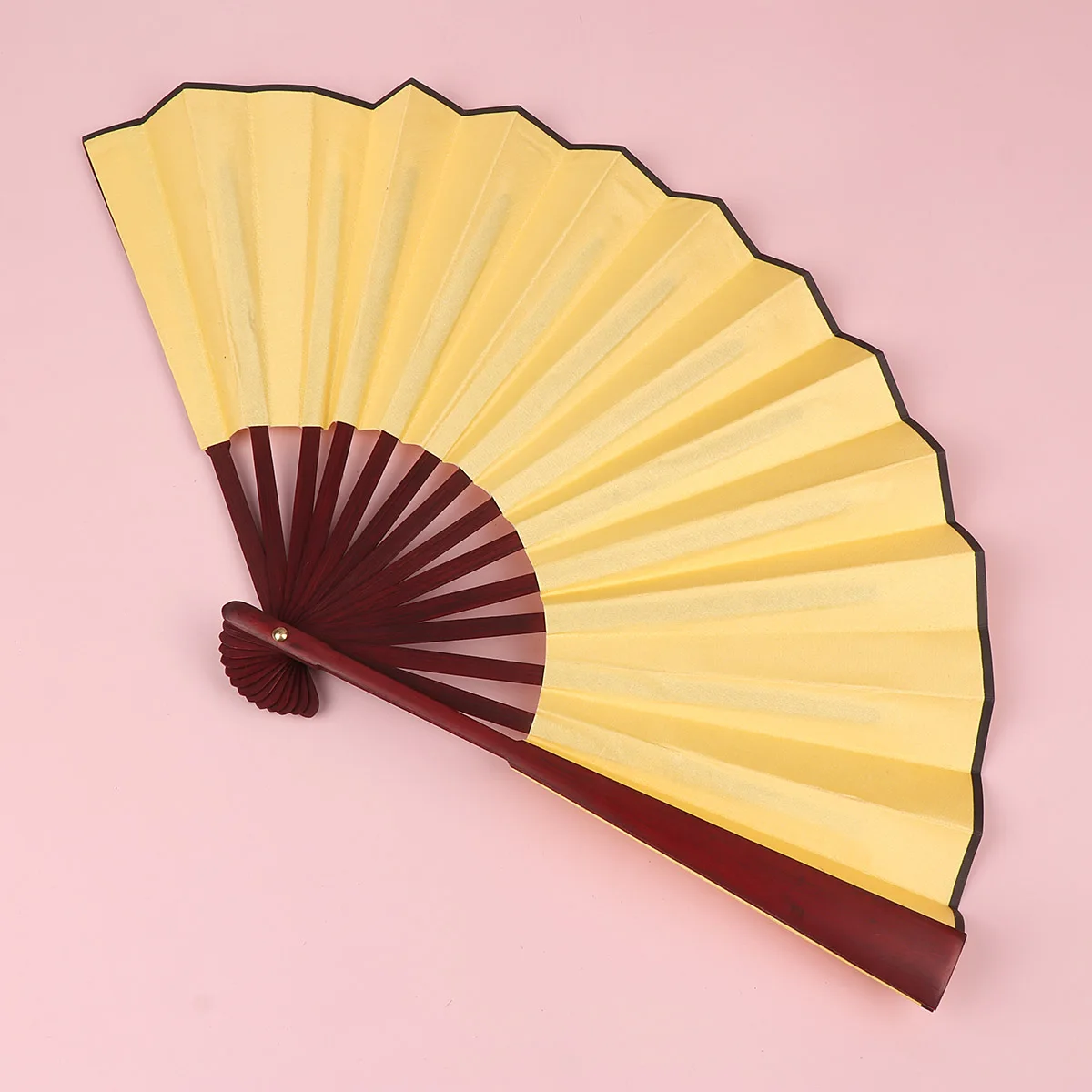 

2 pcs 8 Inch Fabric Folding Fans Handheld Blank Diy Chinese Style Hand Holding Fans For Women Wedding Decoration Travel Gifts