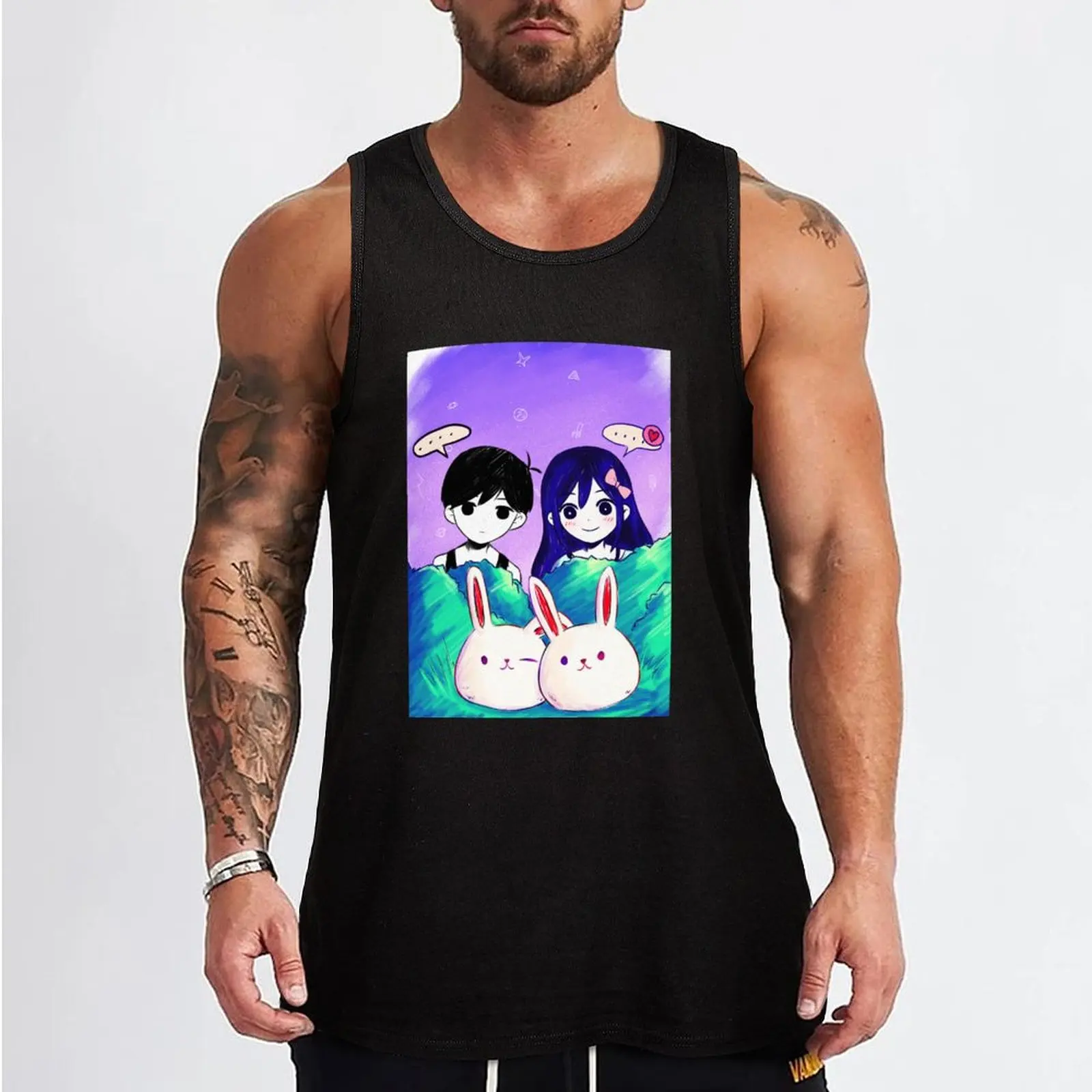 Omori Mari And Aubrey Tshirt - Omori Game Clothing - Omori Sticker Tank Top gym top Sleeveless top