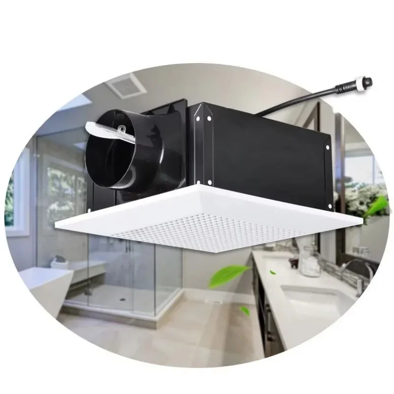Ceiling Mounted Solar Air Vent Exhaust Fan with Solar Panel Ducted Fan Bathroom Kitchen and Toilet Exhaust