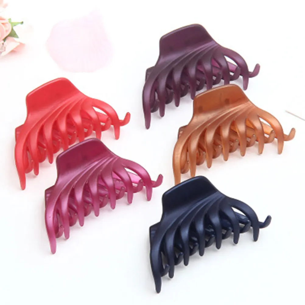 

5Pcs Fashionable Hair Claw Clips Round Smooth Teeth Non-Slip Styling Tool Mixed Random Color Hair Claw Clip，claw Clamp