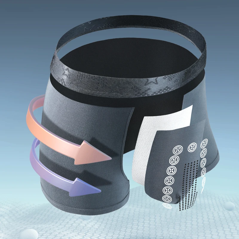 5 ชิ้นชุดชั้นในชาย, กางเกงในไอออนลบของผู้ชาย, สไตล์บางในฤดูร้อน, สะดวกสบายและระบายอากาศ, กีฬาสี่มุมสั้น pa