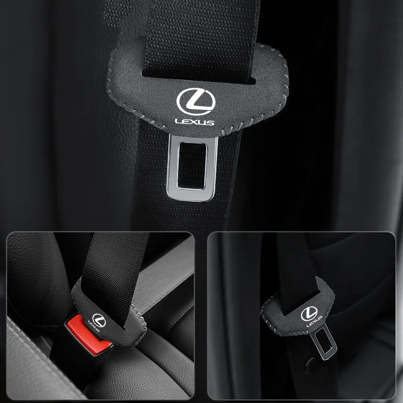 Leather Car Safety Seatbelt Buckle Protector Cover For Lexus RX330 IS250 Ct200h ES300h NX300h GS NX IS CT GS Interior Accessory