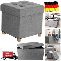 Folding Storage Trunk Footrest Stool Cube Bench Square Folding Stool Polyester Stool Storage Boxes for Bedroom Entrance Store