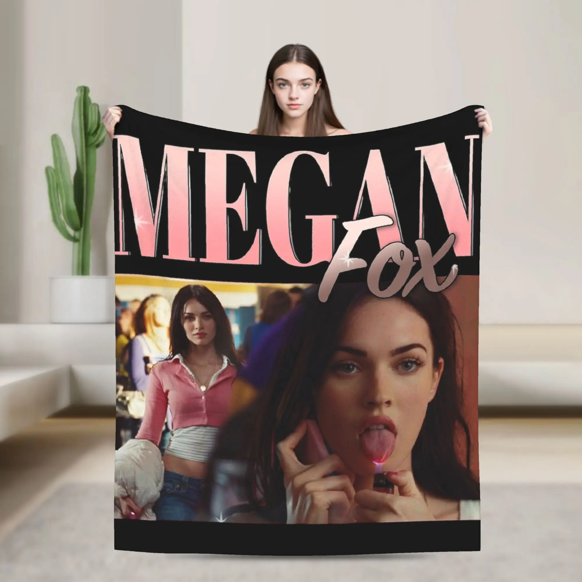 Vintage Rap Hip Hop Jennifer's Body Megan Fox 90s Retro Poster Blankets Velvet Soft Throw Blanket for Home Couch Bedding Throws