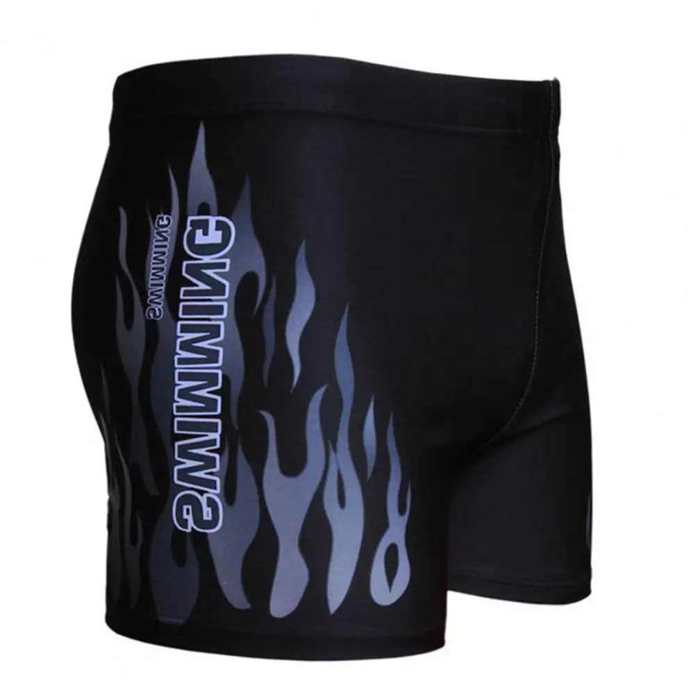 Men Swimwear Swimsuit Mens Swim Shorts Bathing Suit Swimming Pool Trunks Beach Briefs Flame  Badpak maillot de bain homme