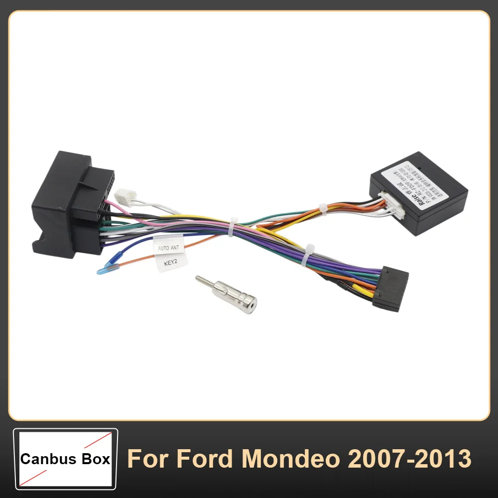 16Pin CAN Bus Decoder Wiring Harness Fit For Ford Mondeo 2007-2013 Android Car Radio Power Cable