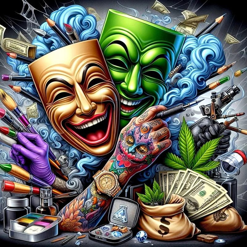 

5D алмазная живопись забавная татуировка клоуна DIY мозаика полный круглый алмаз ручной работы набор для алмазной вышивки украшение дома подарок 2025