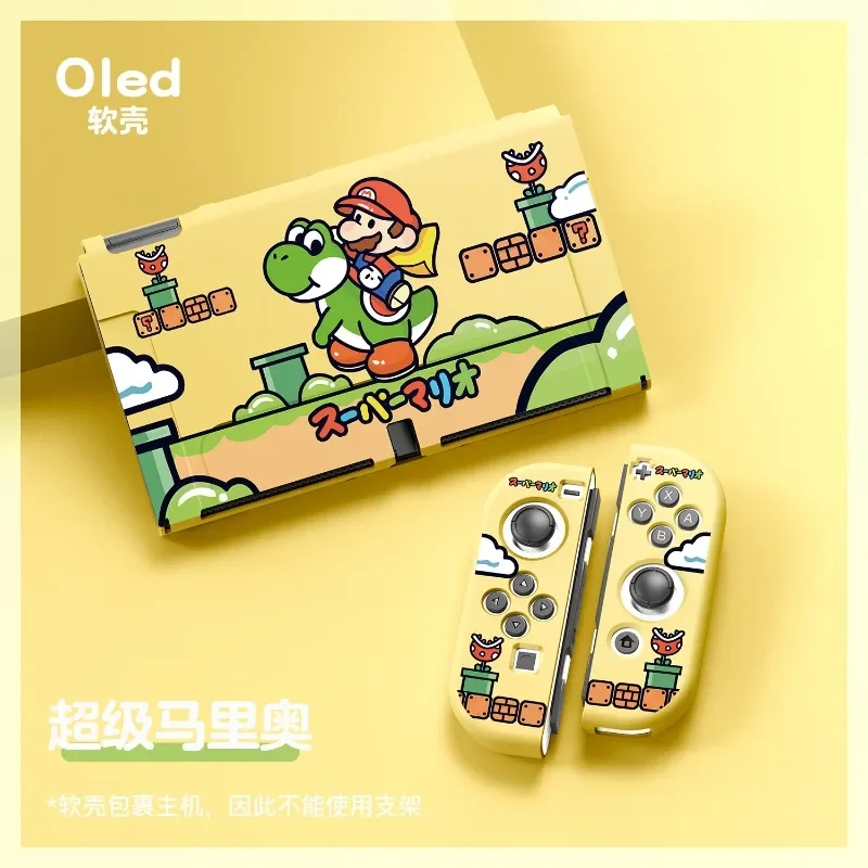 Super Mario Shockproof Switch Case for Nintendo Switch Ns Oled Lite Cartoon Silicone Cartoon Soft Cover Game Console Accessories