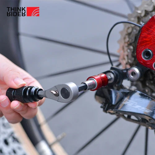 Imagen 2 del producto ThinkRider-Juego de bolsas de reparación de herramientas portátiles para bicicleta, kit de herramientas multiusos para bicicleta de montaña y carretera, Kit de cápsulas de almacenamiento para ciclismo