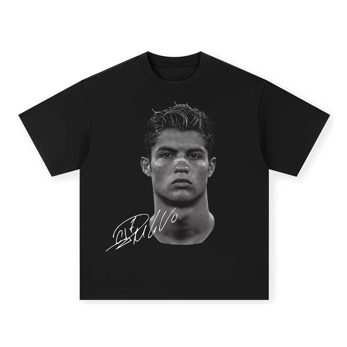 Cristiano Ronaldo Pure Cotton American-style Streets Both Sexes Vintage Print Short-sleeved Sport T-shirt Streetwear Casual Tees