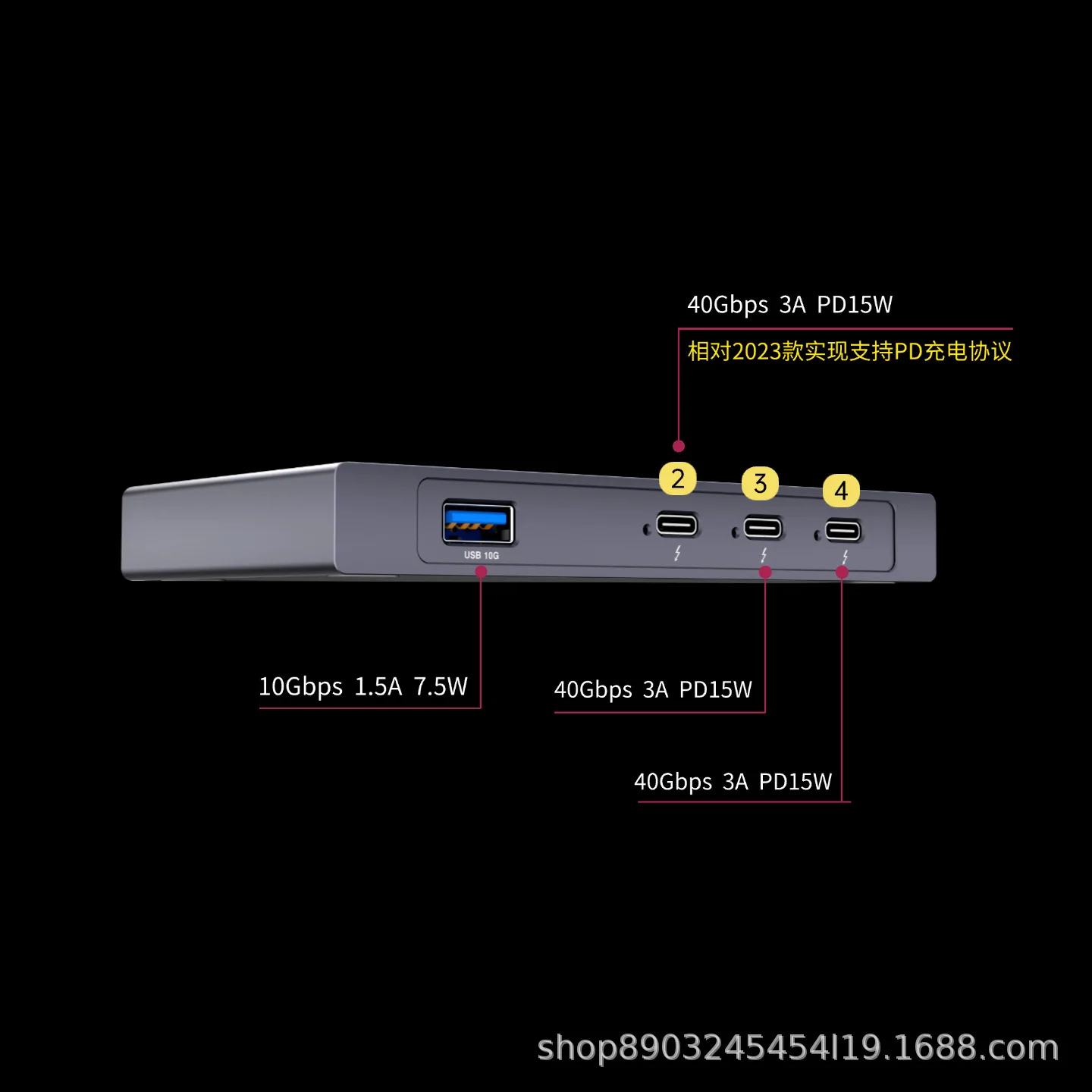 WERO Thunderbolt 4 JHL8440 Hub HUB لجهاز Thunderbolt 5/4/USB4 Computer 2025