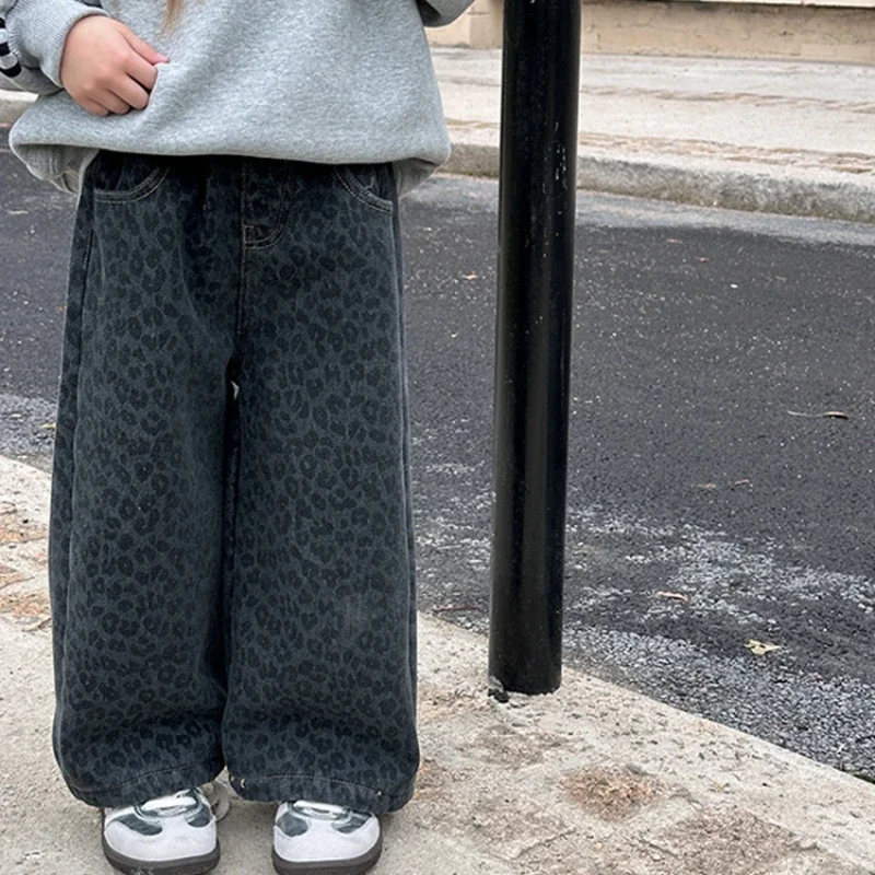 

Girls Pants Kids Clothes Fashion Easy Matching Jeans