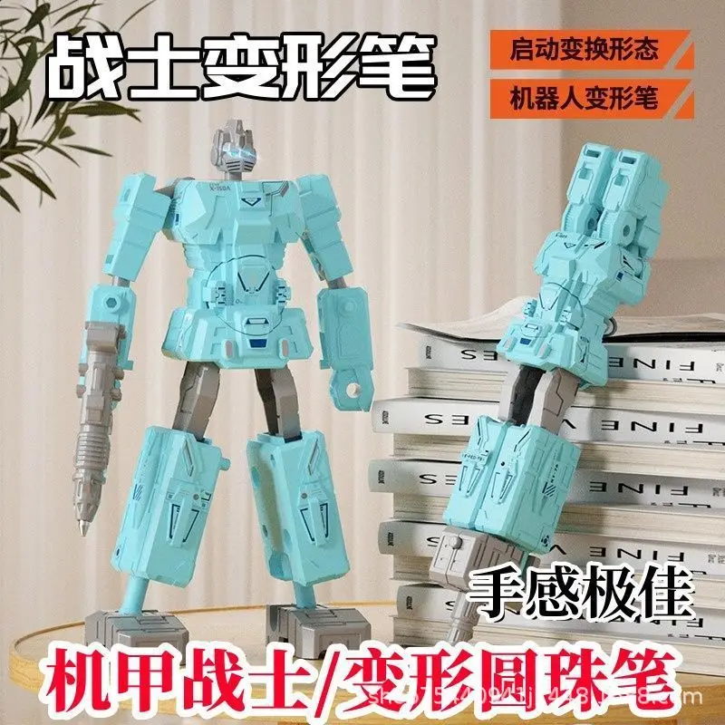 Stylo Robot Transformable, jouet pour enfant, stylo à bille déformable, outil d'écriture, modèle de figurine d'action éducative, fournitures scolaires créatives, cadeau