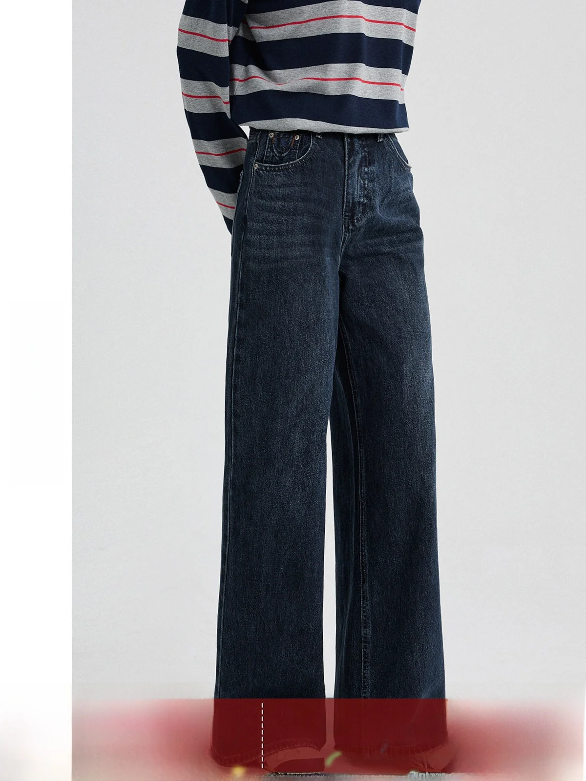 

High Waist Straight Leg Jeans Women's Spring 2026 New Sle Casual Loose Wide Leg Pants Versatile Slimming Effect