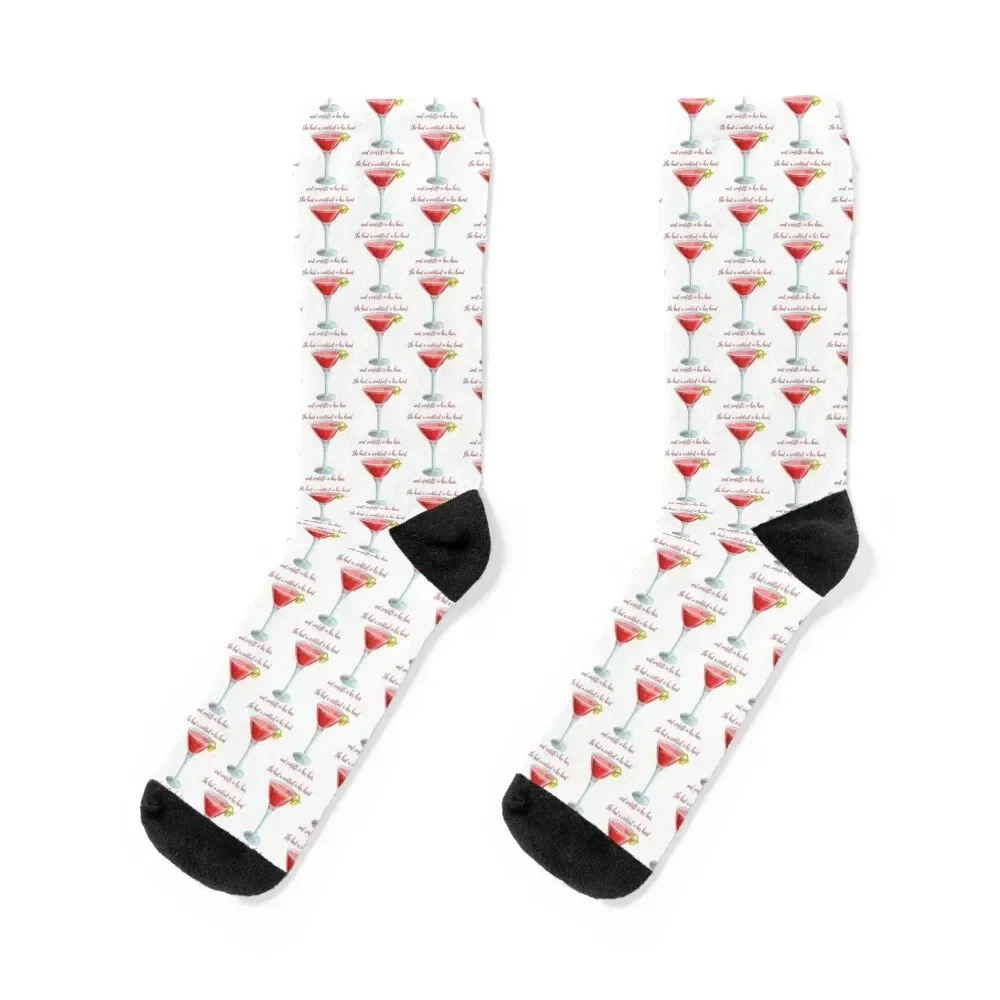 

Cosmopolitan Cocktail Socks anime christmas stocking Running sport Socks Ladies Men's