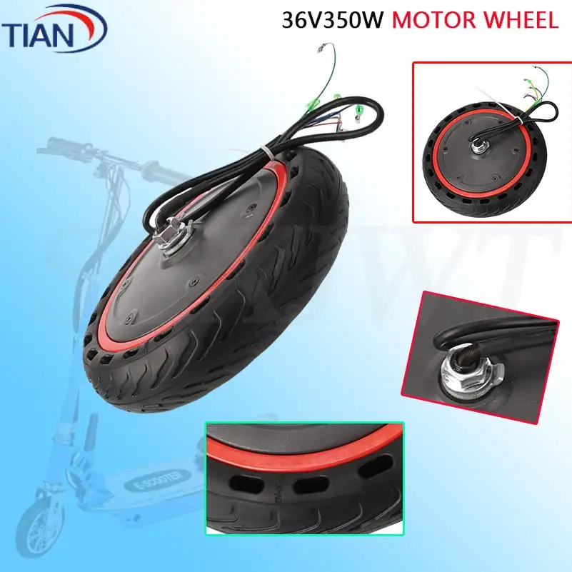 

Wear-resistant solid tire motor 36v 350w front wheel drive motor 8.5 inch electric scooter motor