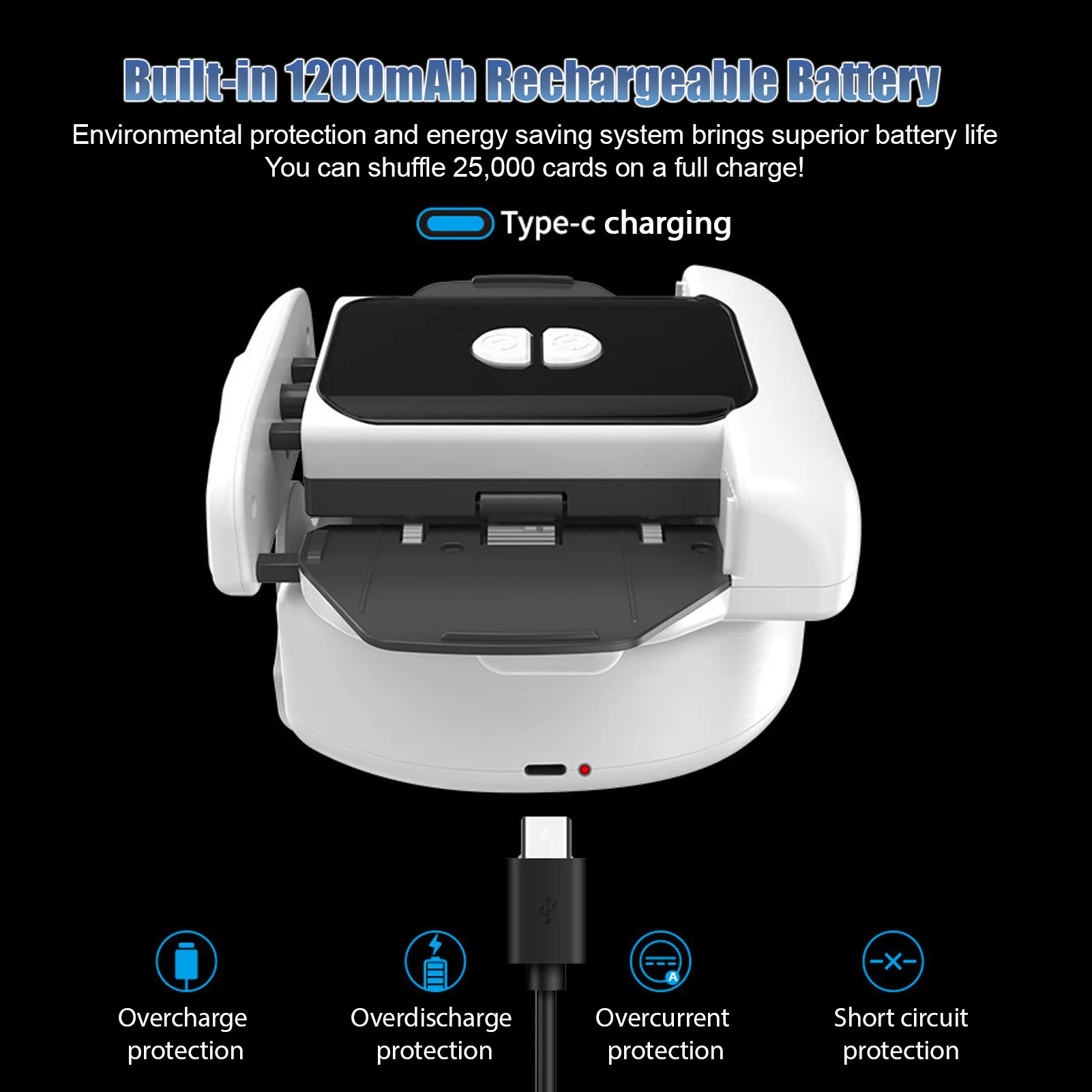 التلقائي بطاقة المتثاقل 2 سطح السفينة بطاقة الكازينو الكهربائية المتثاقل قابلة للشحن اللاسلكي آلة البوكر آلة تاجر البطاقات نوع-C ميناء #3