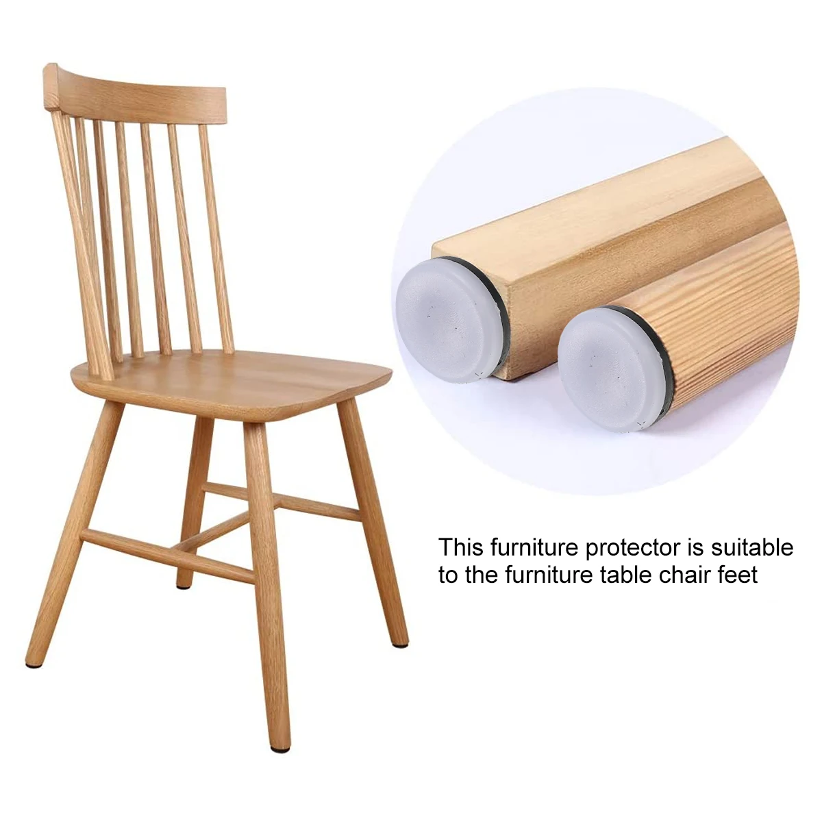 

40pcs Anti-Sliding Pad Foot Nail-On Floor Protector For Furniture Chair Table Legs Non-Slip Glide Pads Furniture Leg Bottom