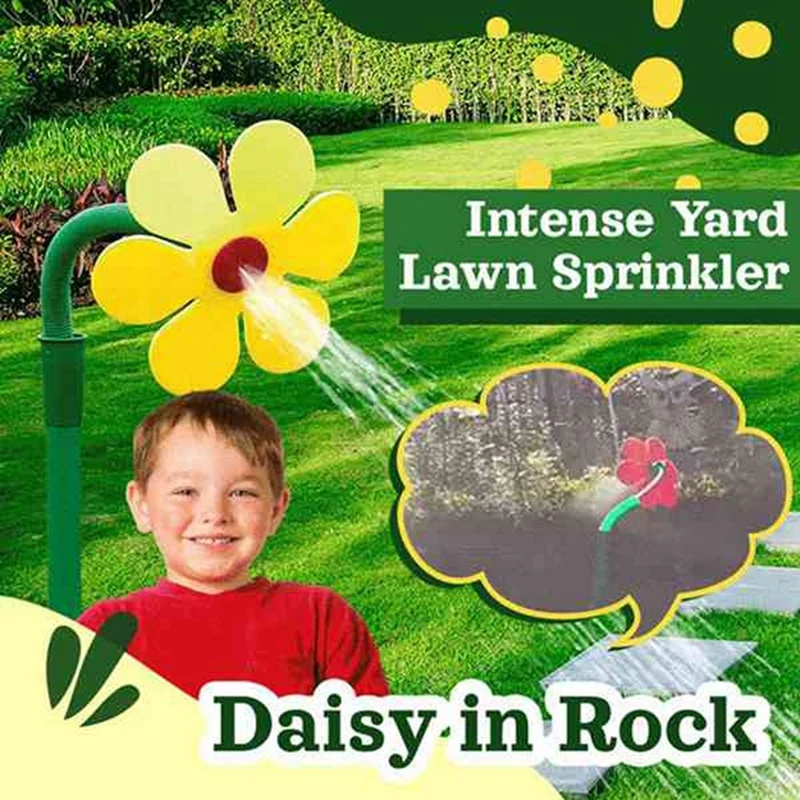 Watering Sprinkler Flower Shape Crazy Spin Sprinkler 720 Rotating Water For Yard Lawn Watering Irrigation Tool