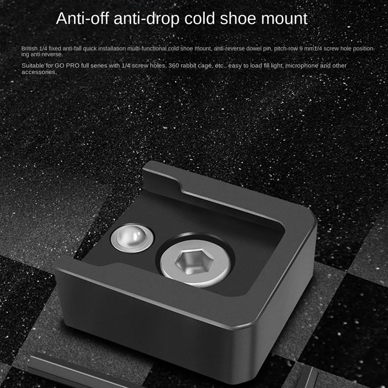 1 Piece Hot Shoe Adapter 1/4 Screw Safety 360 Rotatable New For DSLR Camera Rig Mic Monitor Flash Light Cold Shoe Mount ,Type A