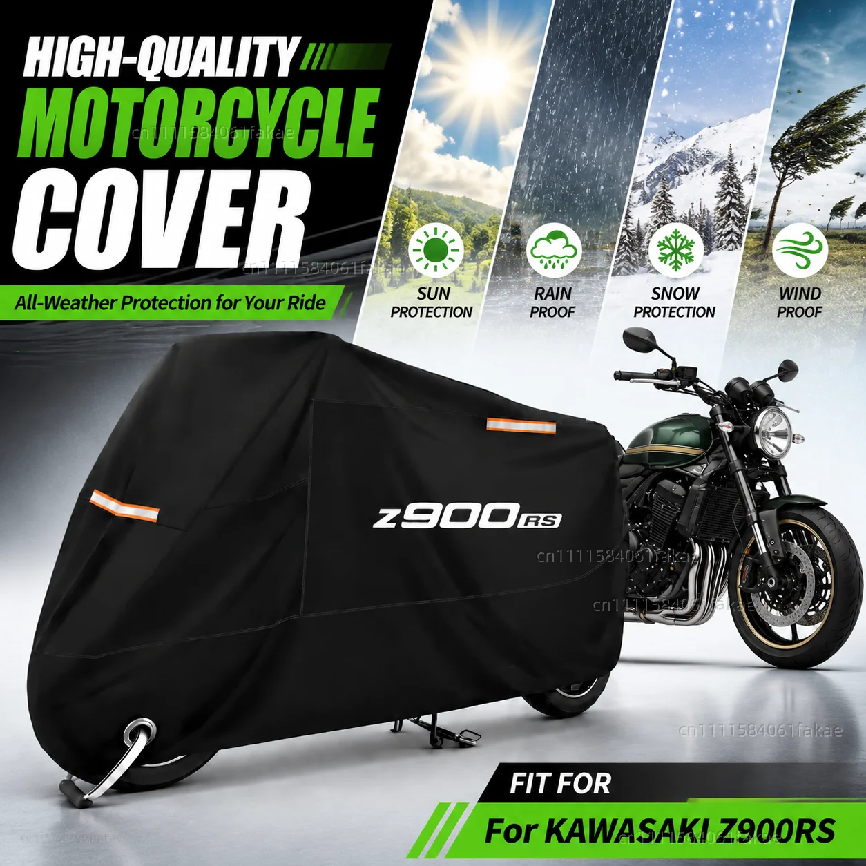 

Motorcycle Cover Waterproof Outdoor All Season Dustproof UV Protective Moto Scooter Rain Cover For KAWASAKI Z900RS Z 900RS Z900