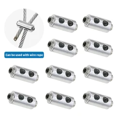 10PCS 2/3mm steel wire rope clamps, metal fixtures, steel fasteners, adjustable cable clamps, sling accessories