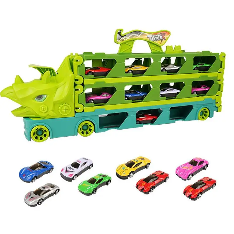 

Race Track Truck Toy Car Transporter Carrier Toy Portable Transport Truck Car Toys Carrier Toy Trucks Birthday Gift For Girls