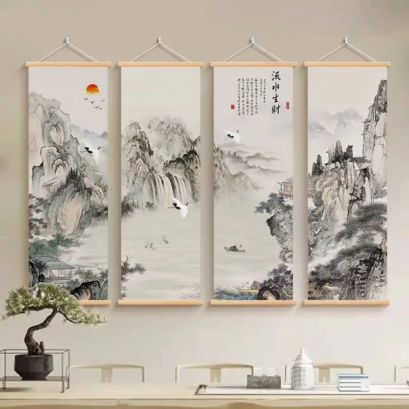 Chinese traditional landscape painting traditional classic art home decoration painting poster wall art wall art decor canvas