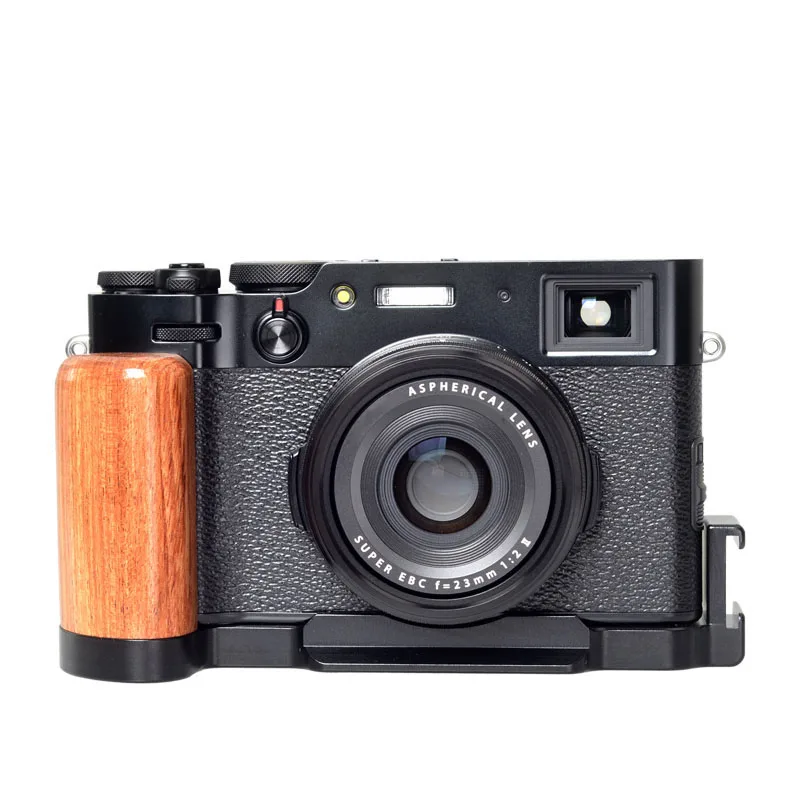 Soporte en L de madera para cámara Fuji X100V Fujifilm, placa Vertical de agarre