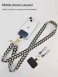 Universal Adjustable Crossbody Cell phone Lanyard Neckband Strap Rope Women Pearl Hanging Ornaments Anti-Lost Lanyards With Clip