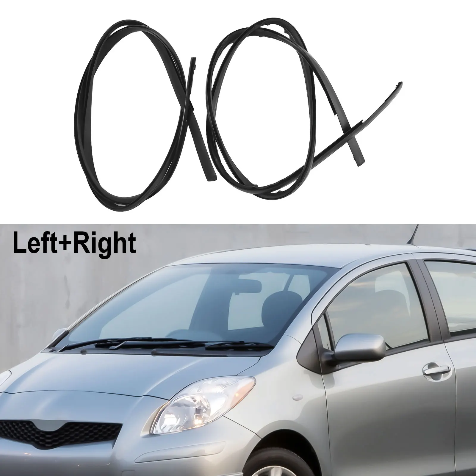 

7555152130 Для Toyota Yaris Hatchback 2007-2011 2 шт. молдинг на крышу \ боковая \ полоса отделки автомобиля внешний аксессуар