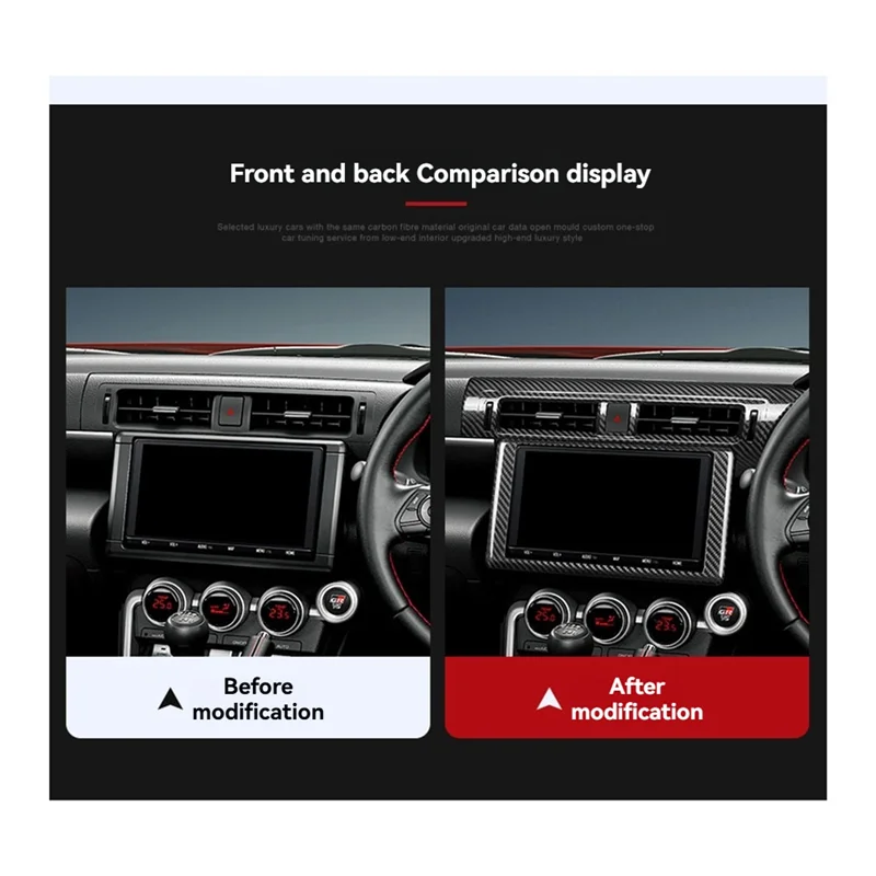

Car Central Console CD Player Frame A/C Vent Grille Outlet Trim Cover For Toyota GR86 Subaru BRZ 2022-2023 RHD-X67A