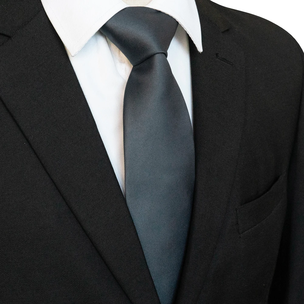KAMBERFT Klassische Neue 8cm Krawatten für Herren, Einfarbige Krawatte in Rosa, Rot, Gelb, Satin-Krawatten für Geschäft, Hochzeit, Party, Geschenk – Detail 10