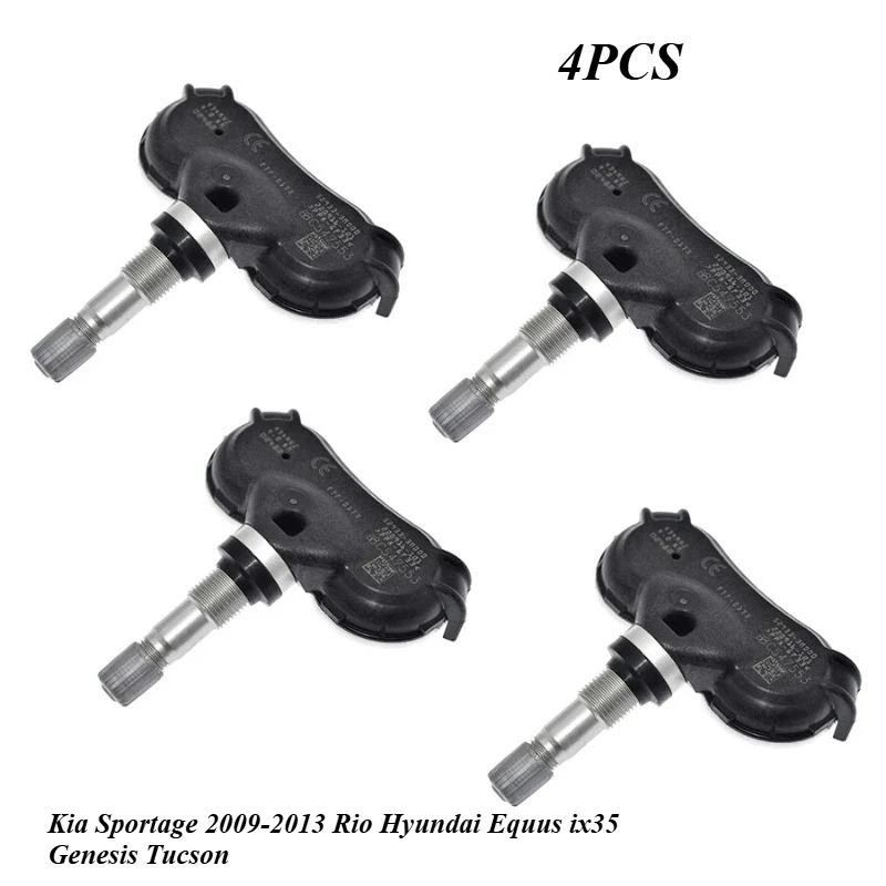 

4PCS 52933-3M000 Tire Pressure Monitor Sensor for Kia Sportage 2009-2013 Rio Hyundai Equus ix35 Genesis Tucson TPMS 434MHZ