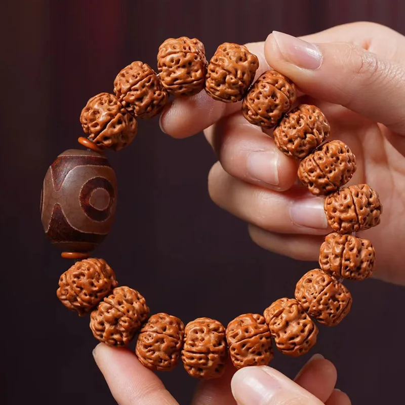 Tibet Beads StyleDIYTibetan Rudraksha Bracelet Jewelry Factory Wholesale Specifications1.5Left and Right Men's and Women's Rosar