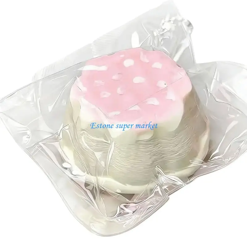 090B Peach Milk Design Squeeze Ball Silicone Hand Exercise Toy For Stress Relief