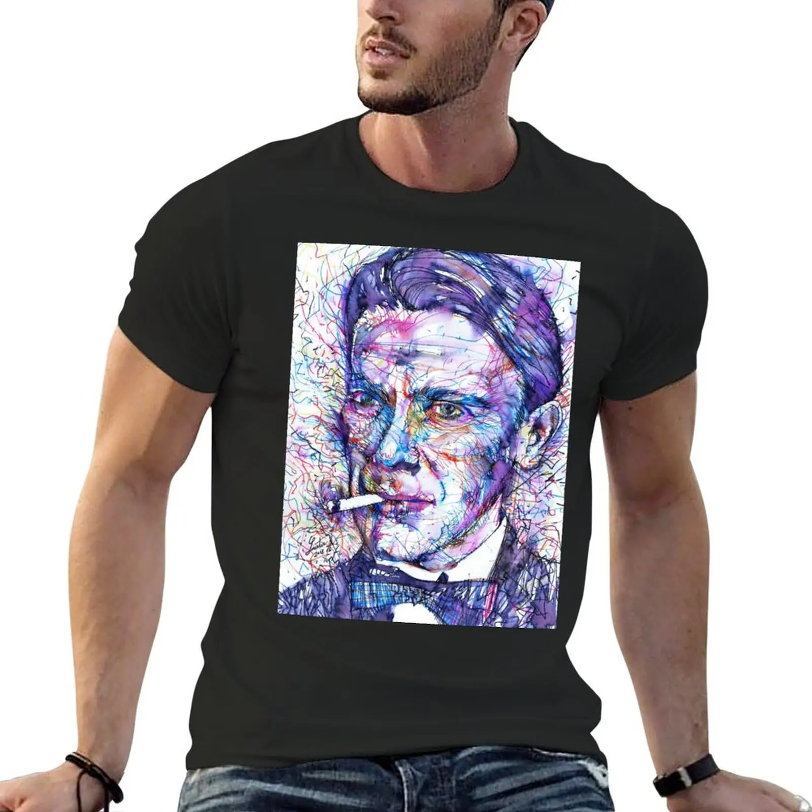 MIKHAIL BULGAKOV - watercolor portrait.2 T-Shirt sweat street wear men t shirts