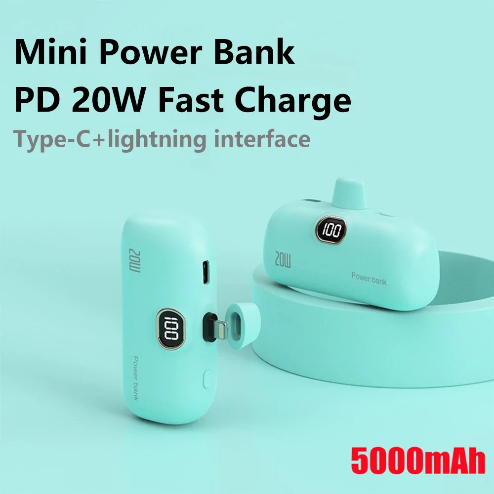 New pocket wireless capsule charging treasure small portable mobile power charging treasure wholesale mini fast charge.